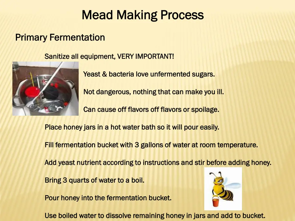 mead making process mead making process