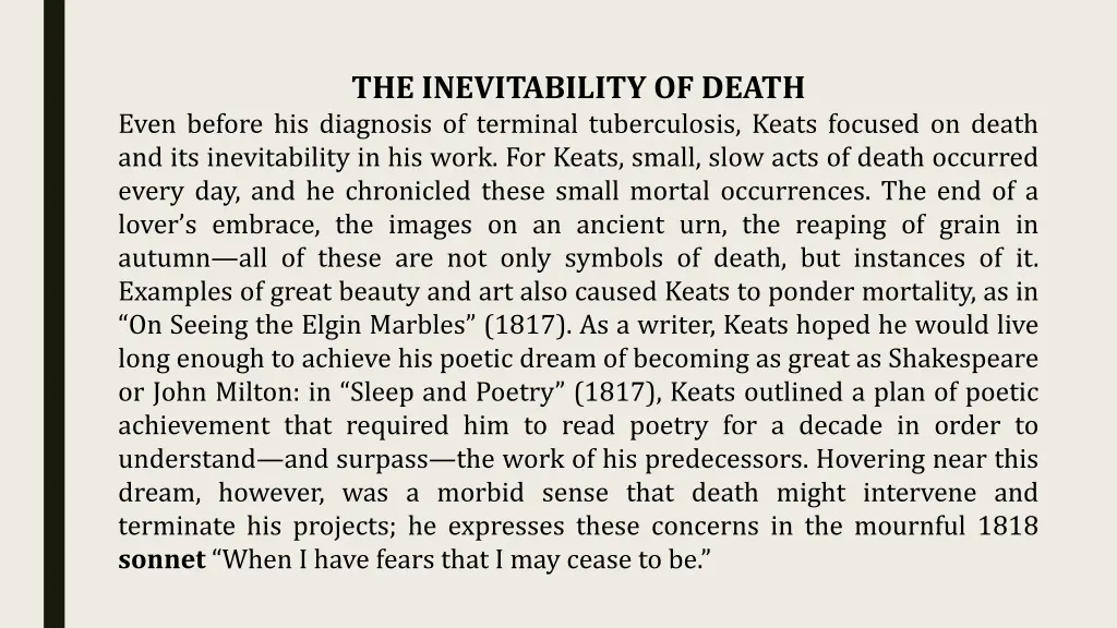 the inevitability of death