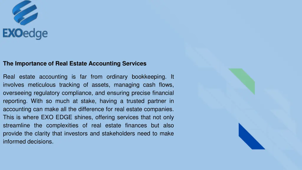 the importance of real estate accounting services