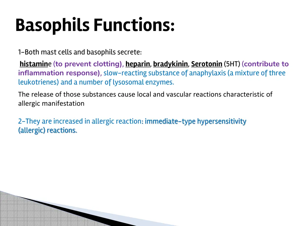 basophils functions