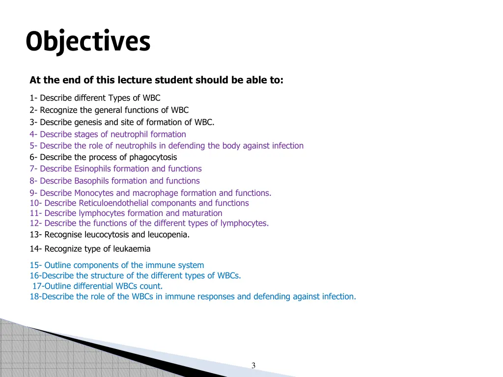 objectives