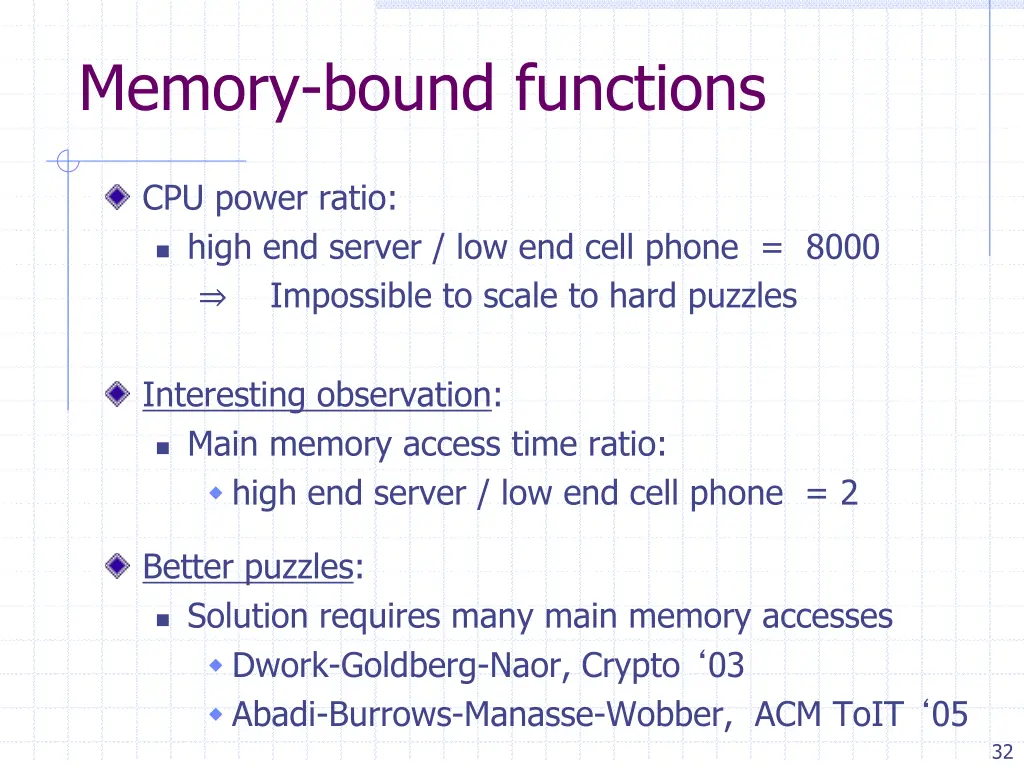 memory bound functions