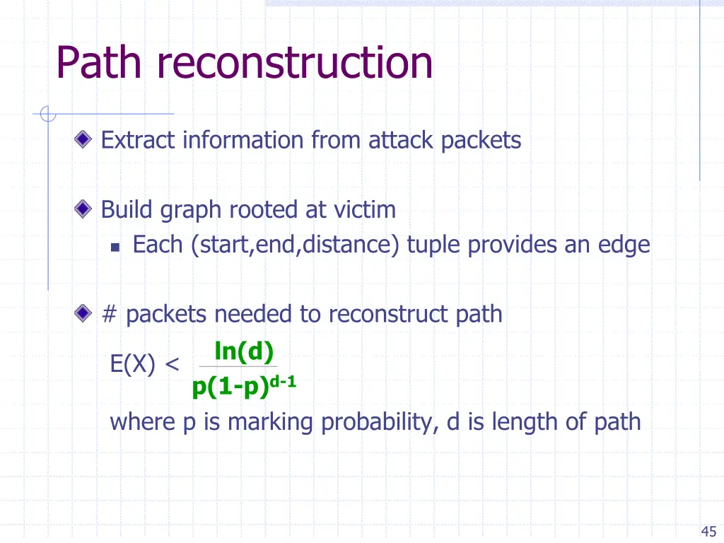 path reconstruction