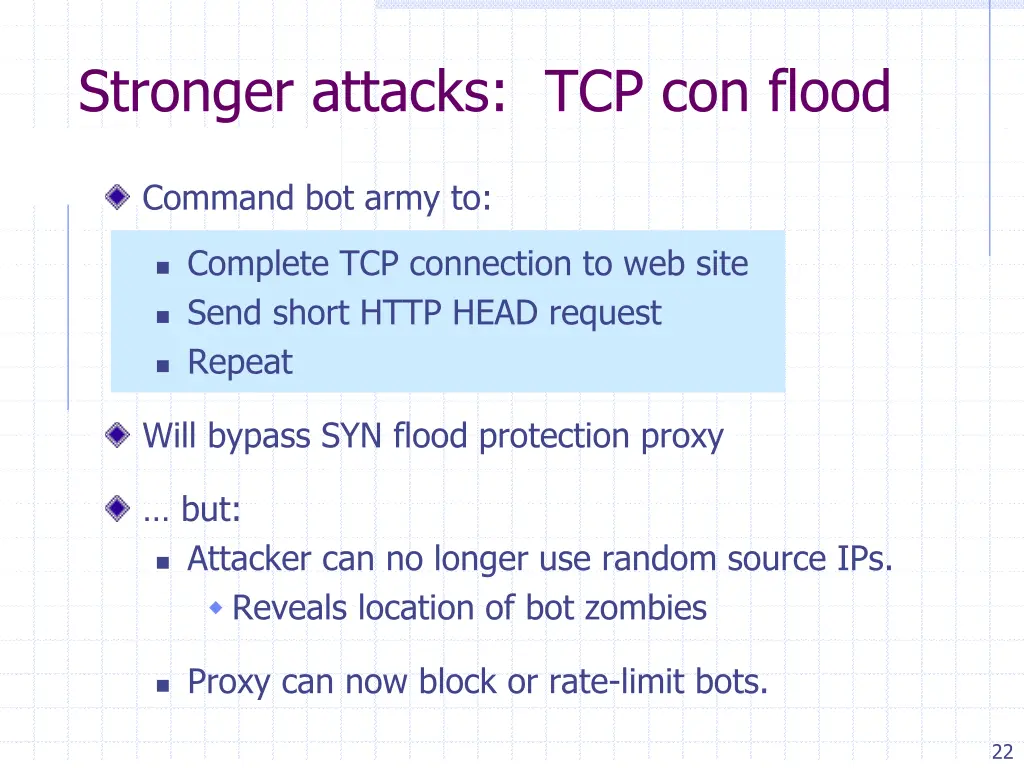 stronger attacks tcp con flood