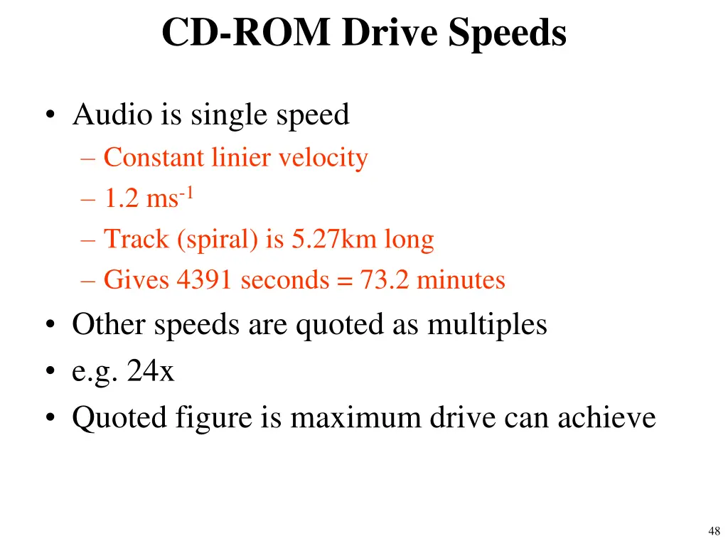 cd rom drive speeds