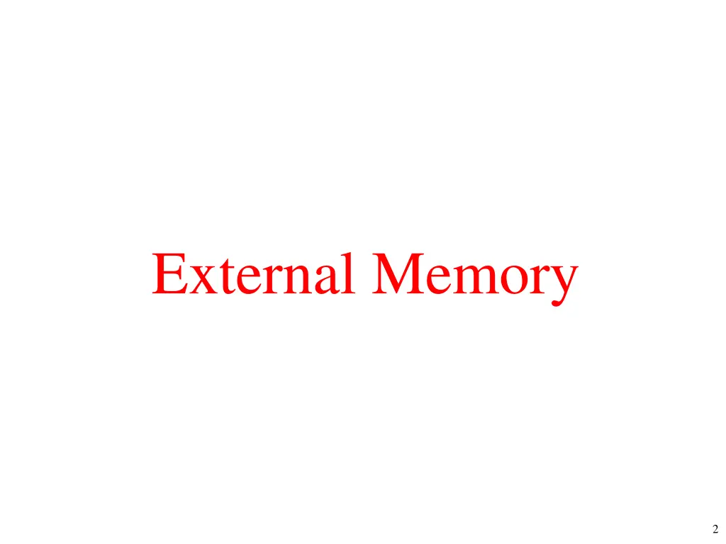 external memory