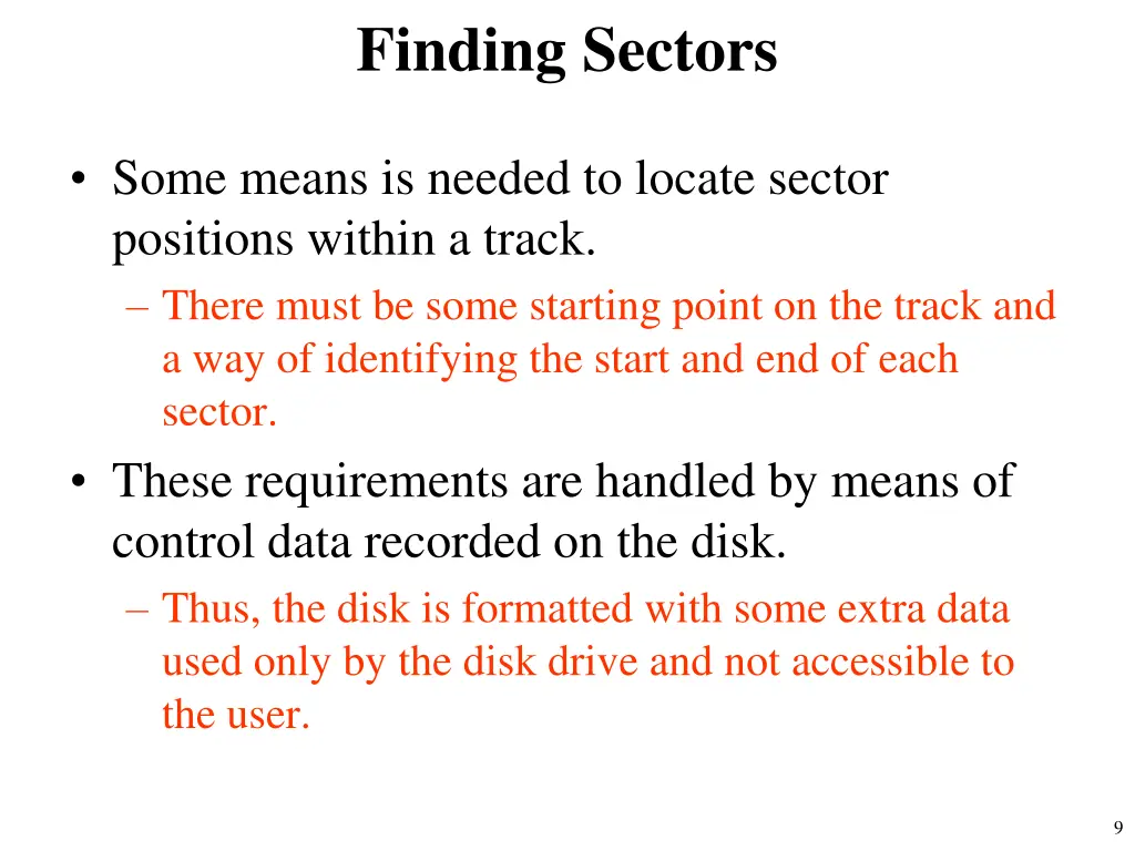 finding sectors