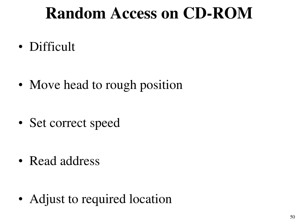 random access on cd rom