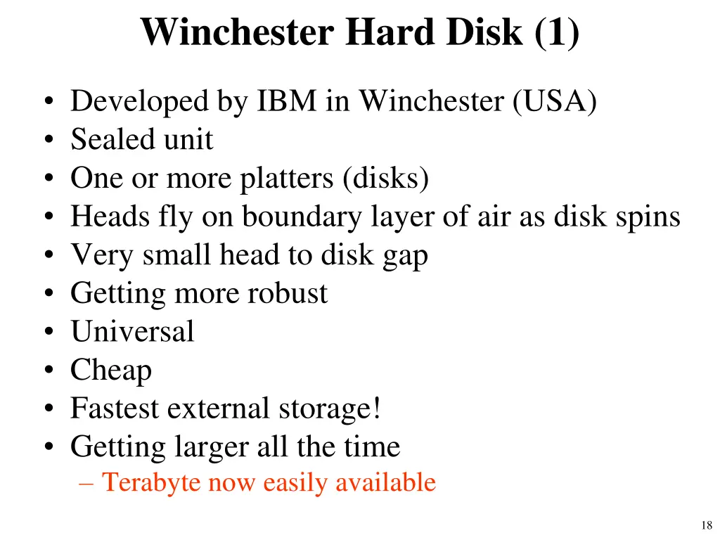 winchester hard disk 1