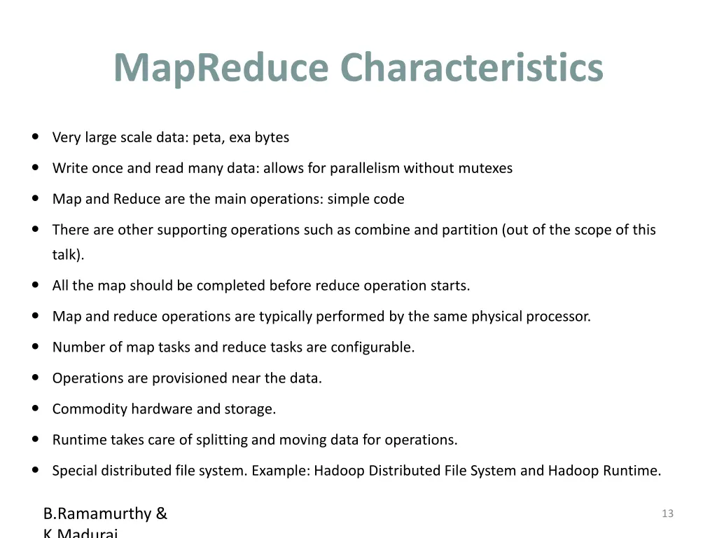 mapreduce characteristics