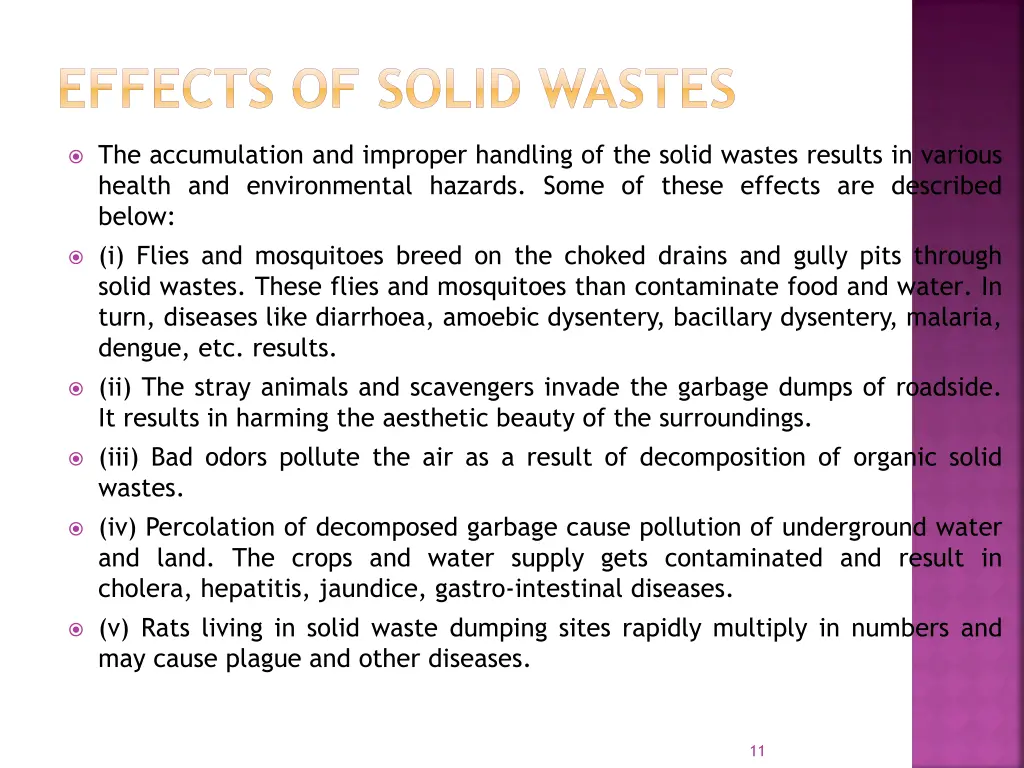 effects of solid wastes