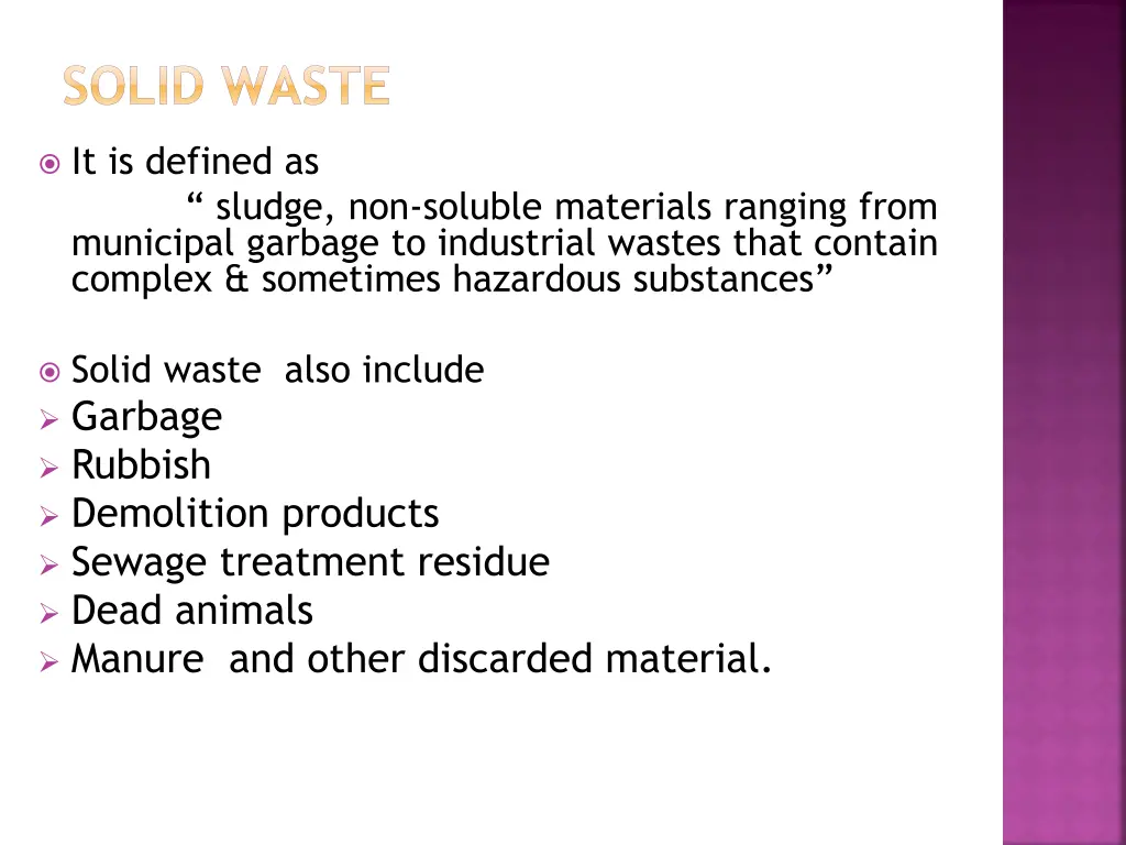 solid waste