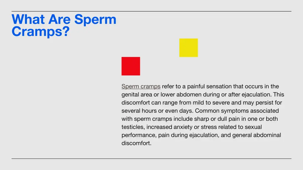 what are sperm cramps