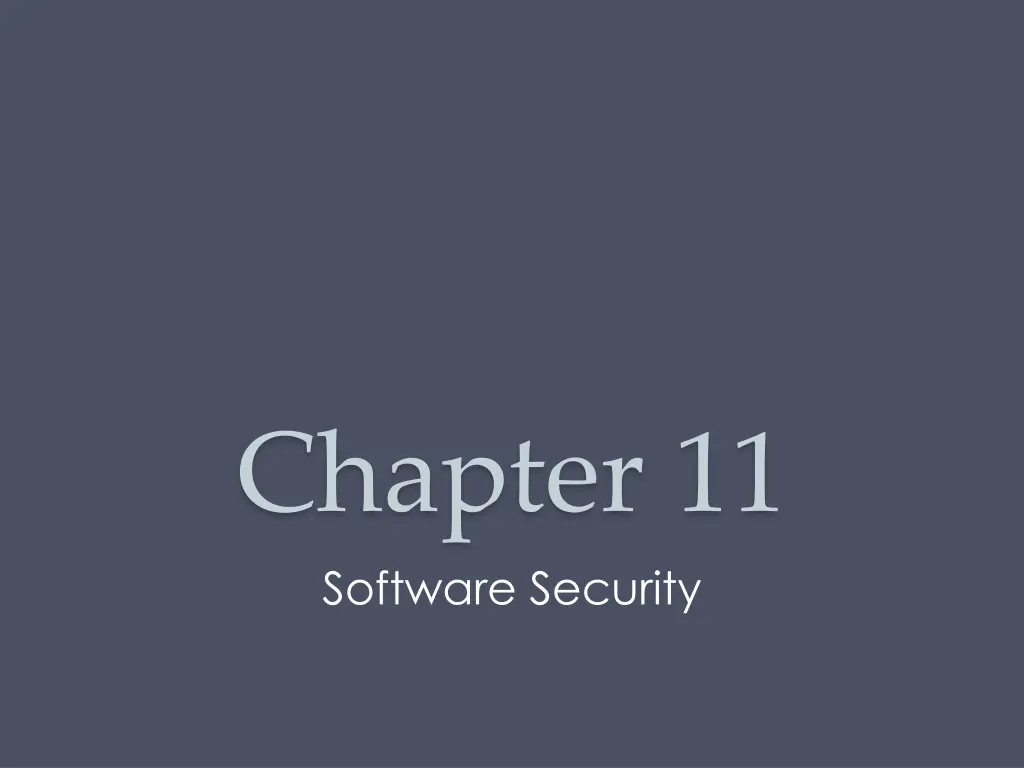 chapter 11 software security