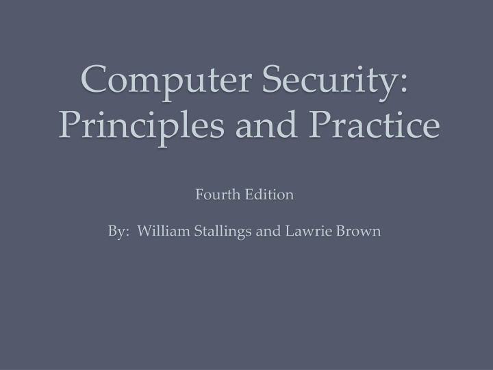 computer security principles and practice