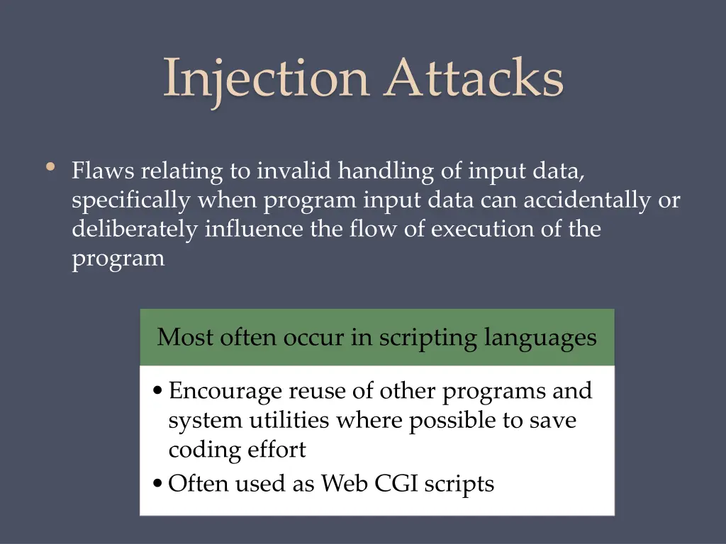 injection attacks