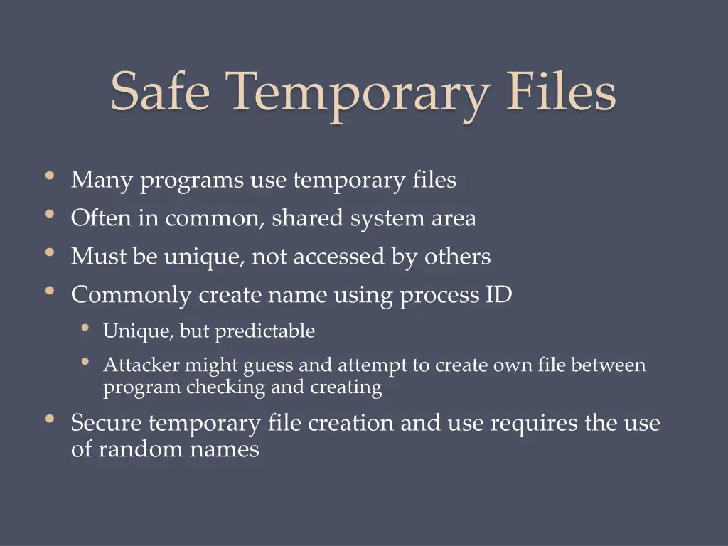 safe temporary files