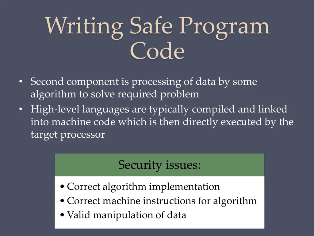 writing safe program code