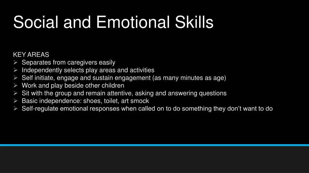 social and emotional skills