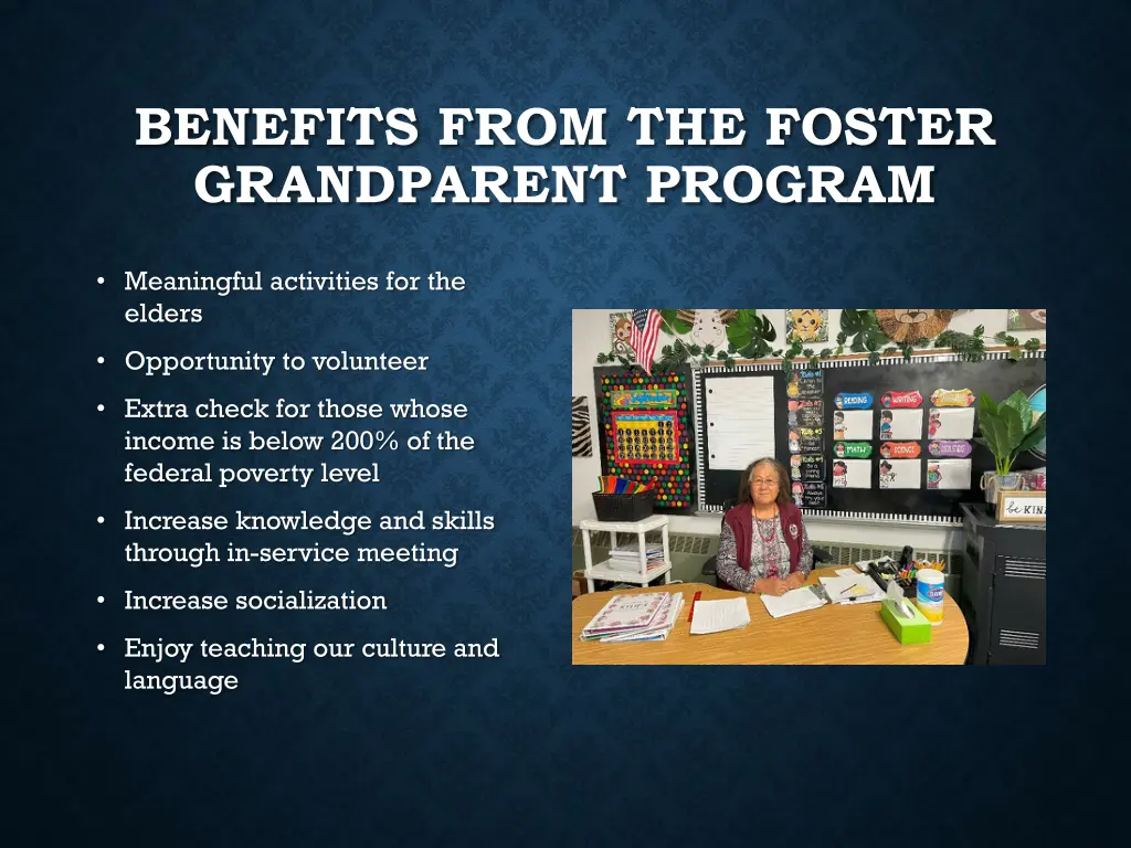 benefits from the foster grandparent program