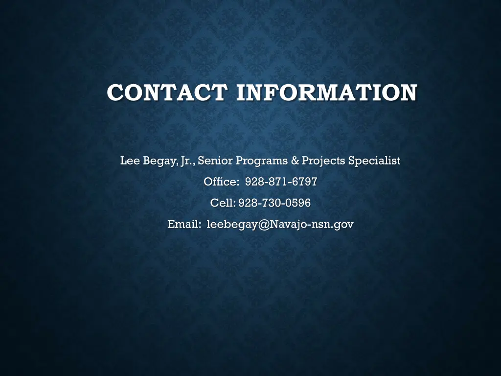 contact information