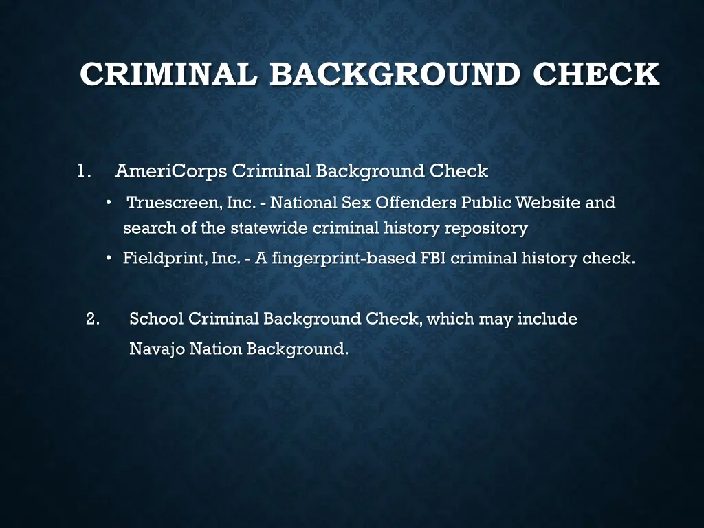 criminal background check