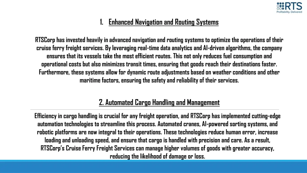 1 enhanced navigation and routing systems