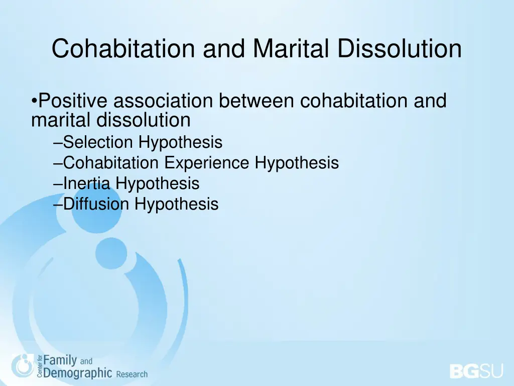 cohabitation and marital dissolution 3