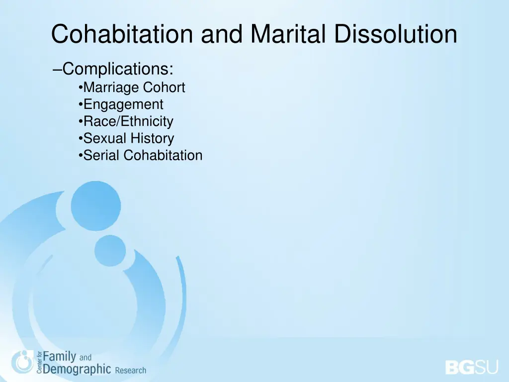 cohabitation and marital dissolution 4