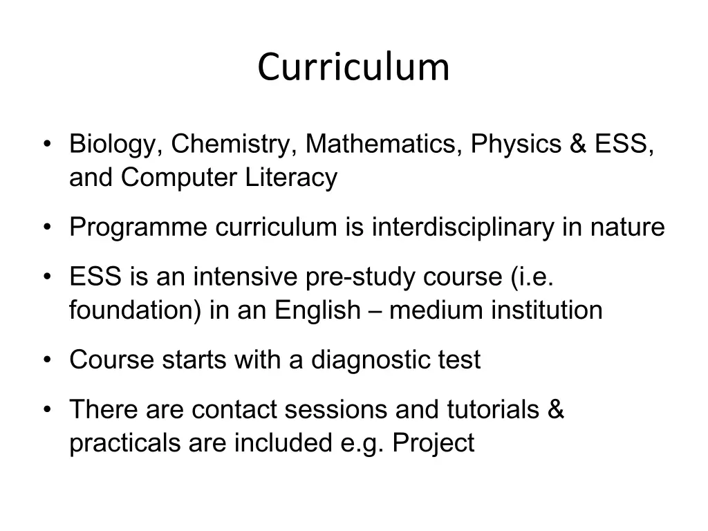 curriculum