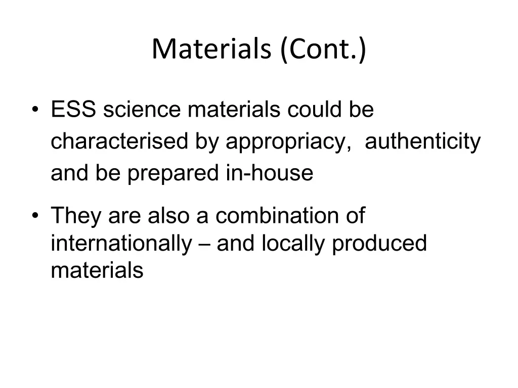 materials cont 2