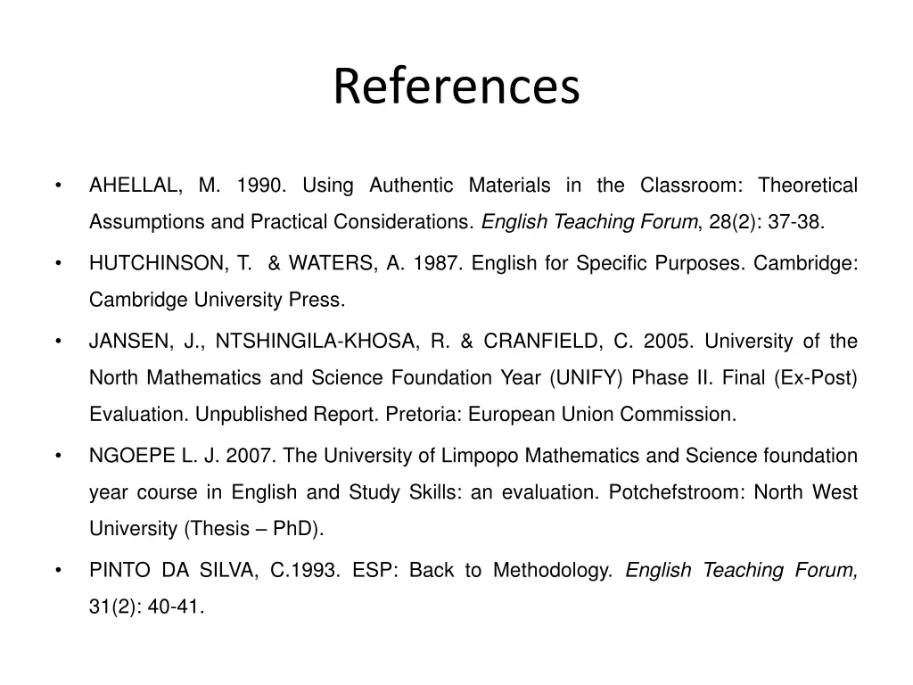 references