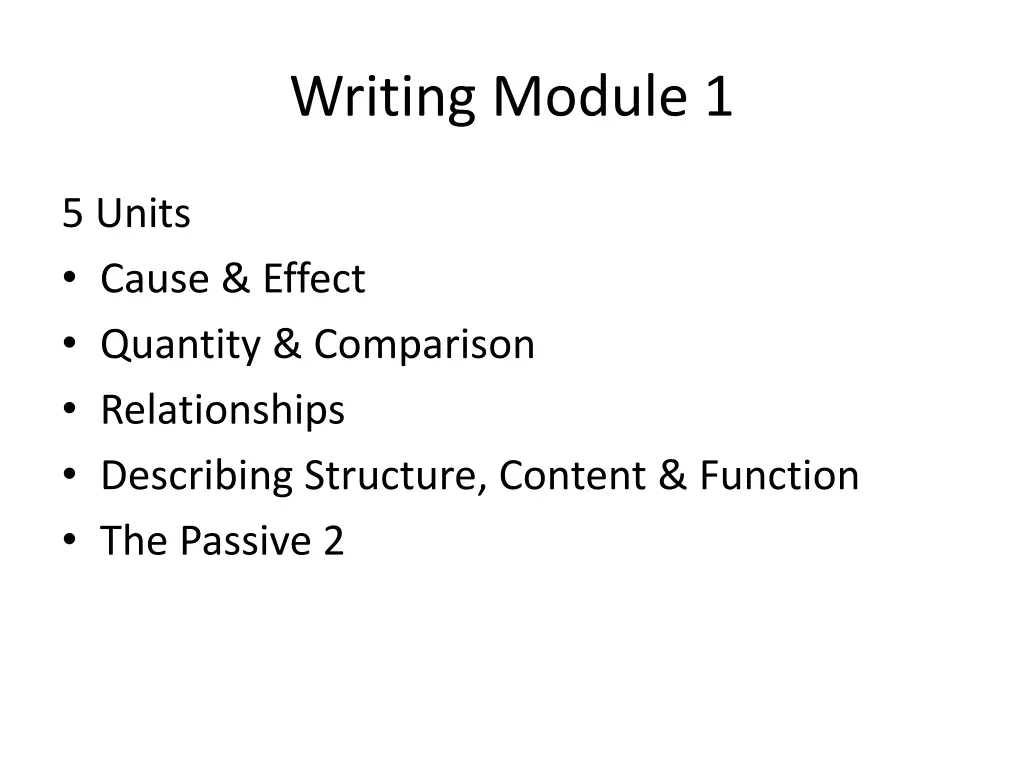 writing module 1