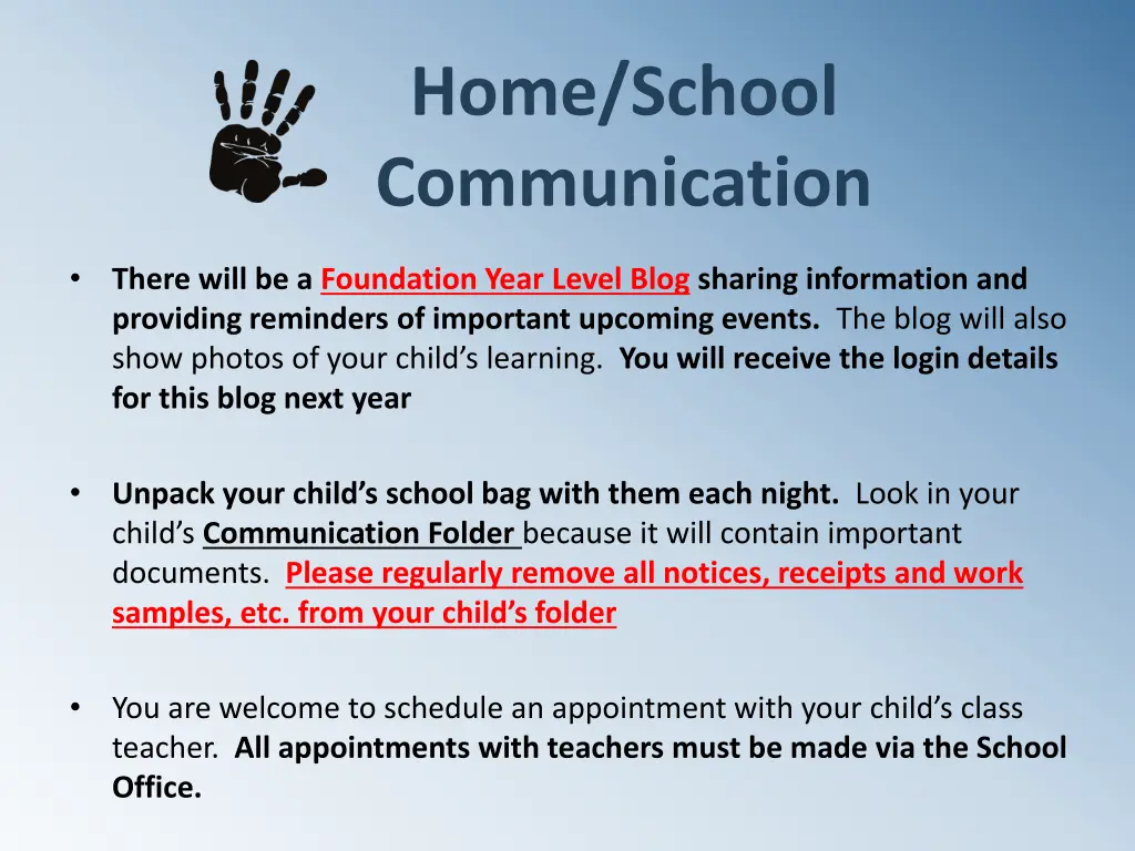 home school communication 1