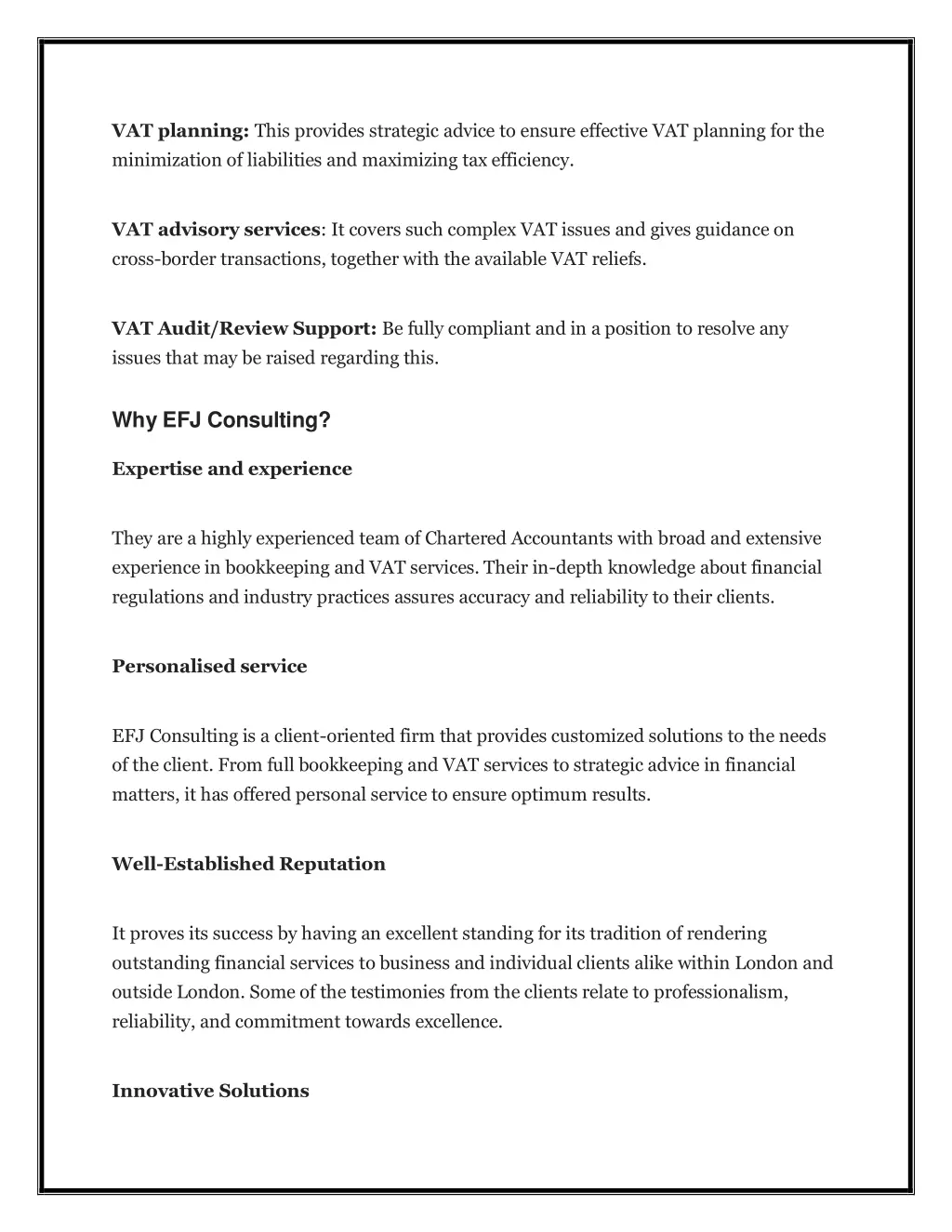 vat planning this provides strategic advice