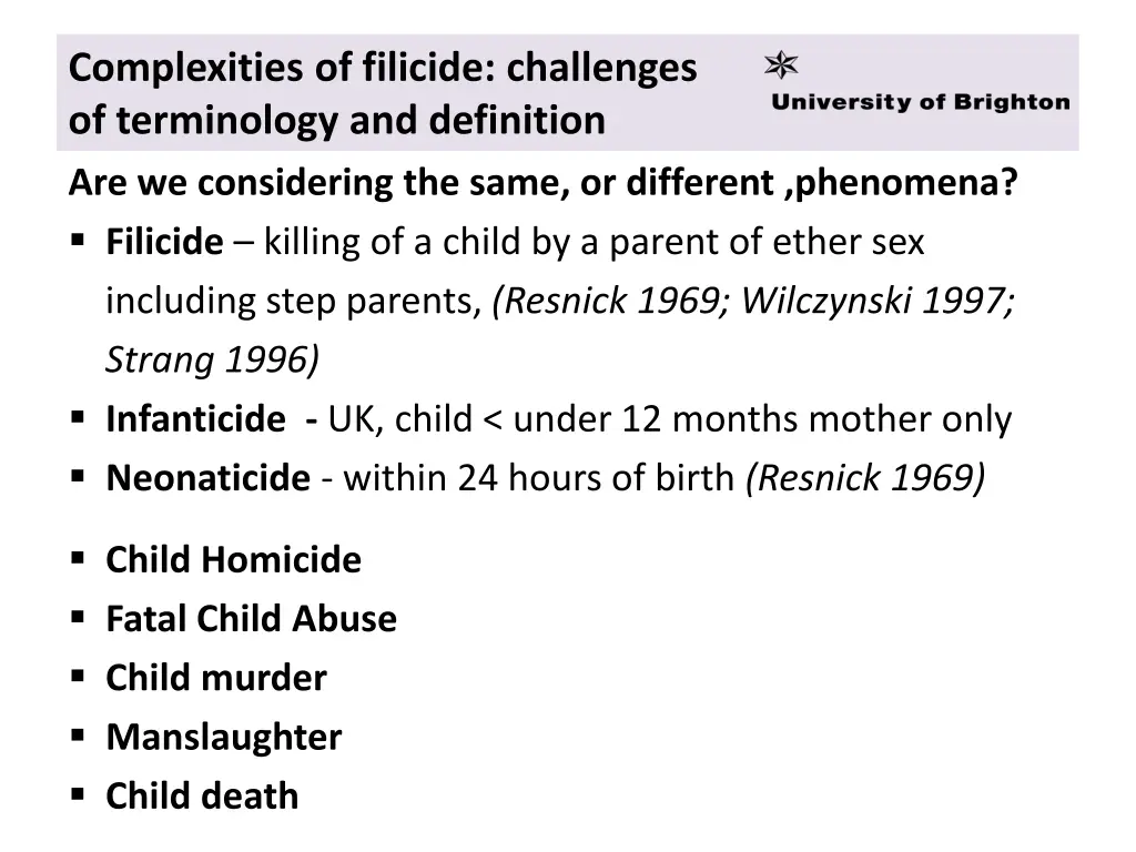 complexities of filicide challenges