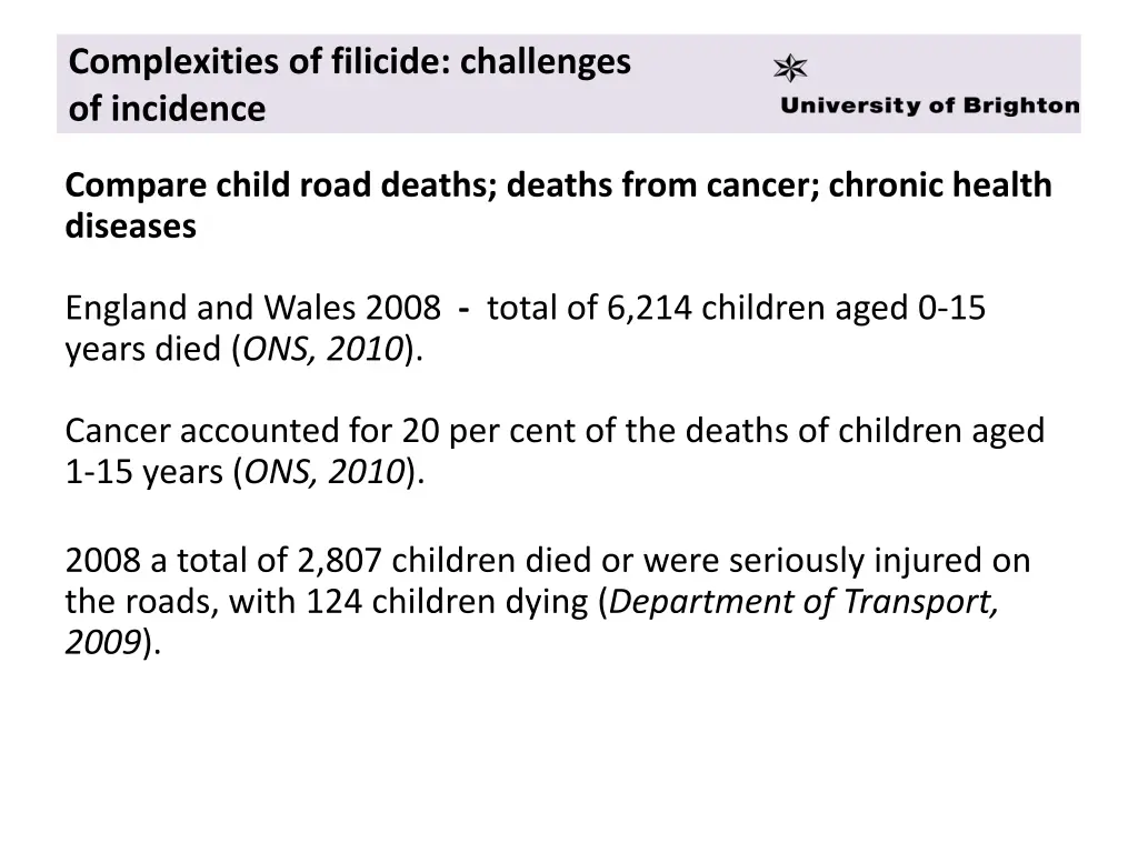 complexities of filicide challenges of incidence 1