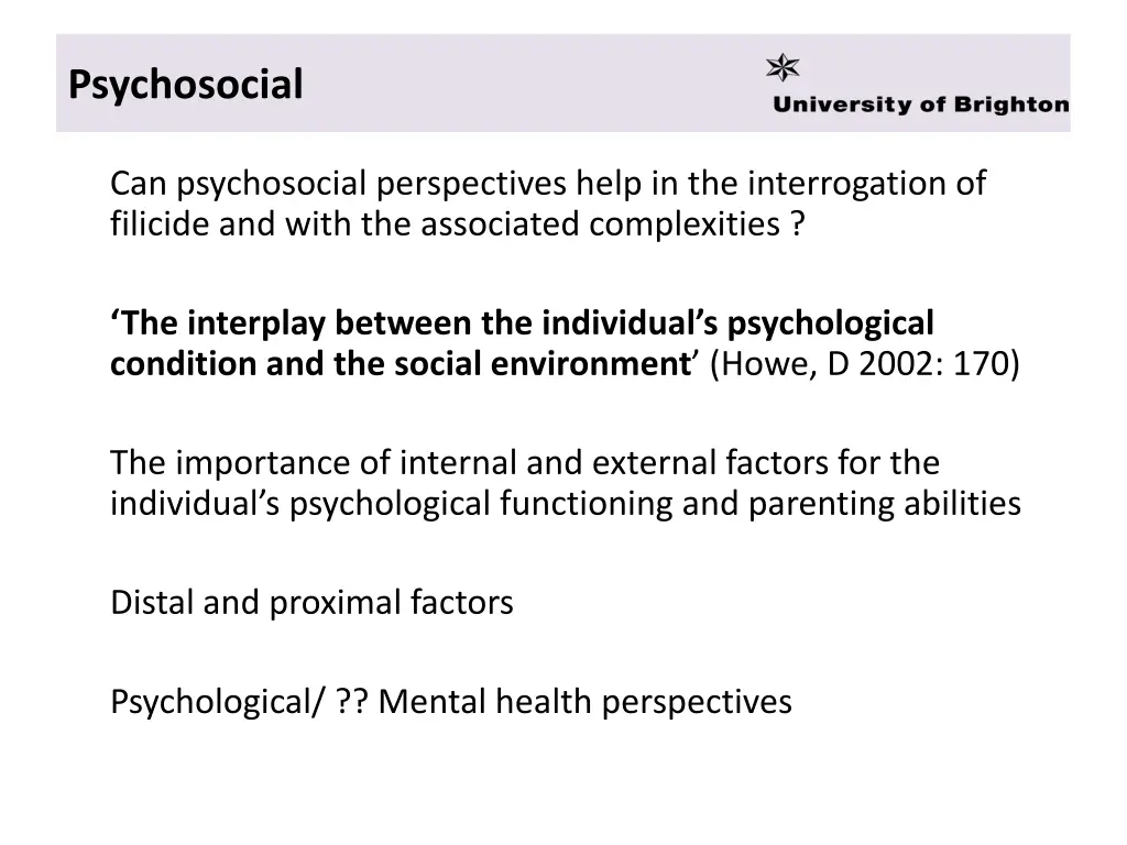 psychosocial