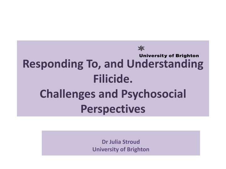 responding to and understanding filicide