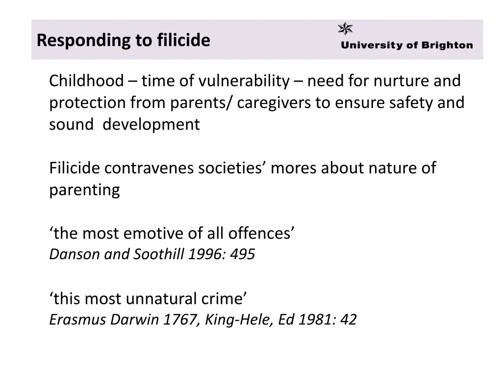 responding to filicide