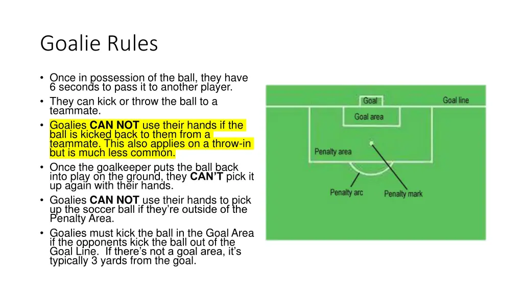 goalie rules