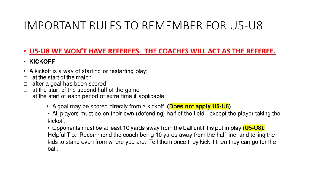 important rules to remember for u5 u8 2