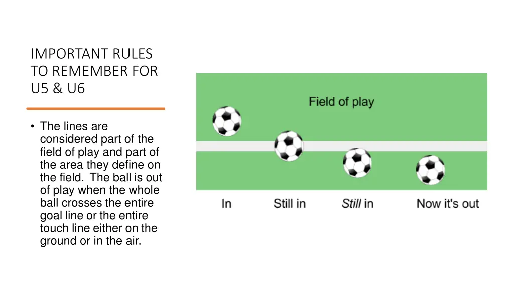 important rules to remember for u5 u6