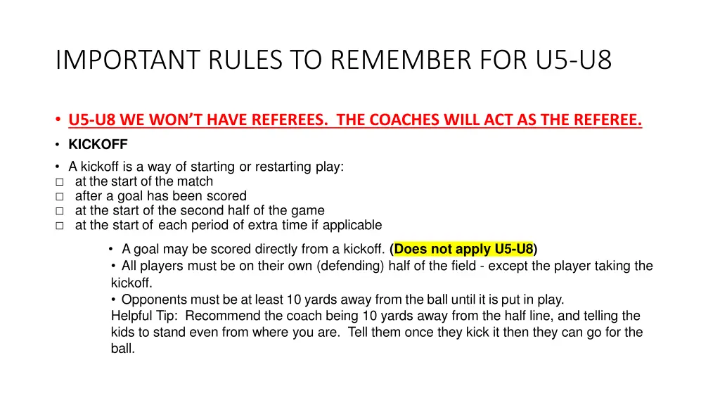 important rules to remember for u5 u8 2