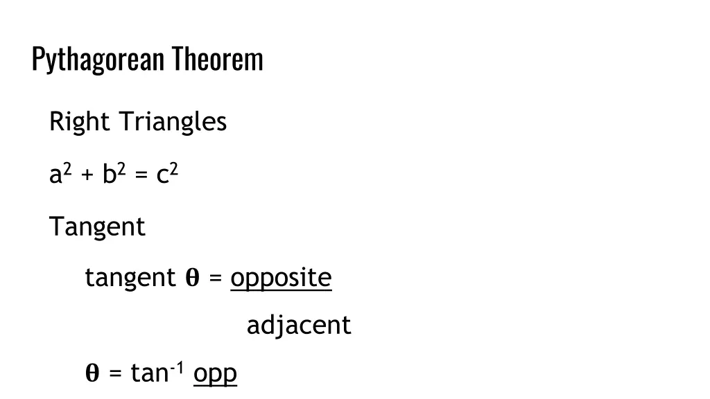 pythagorean theorem