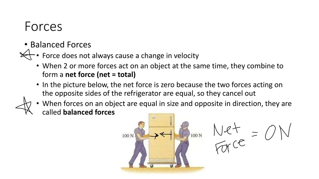 forces balanced forces force does not always