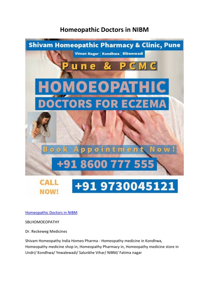 homeopathic doctors in nibm