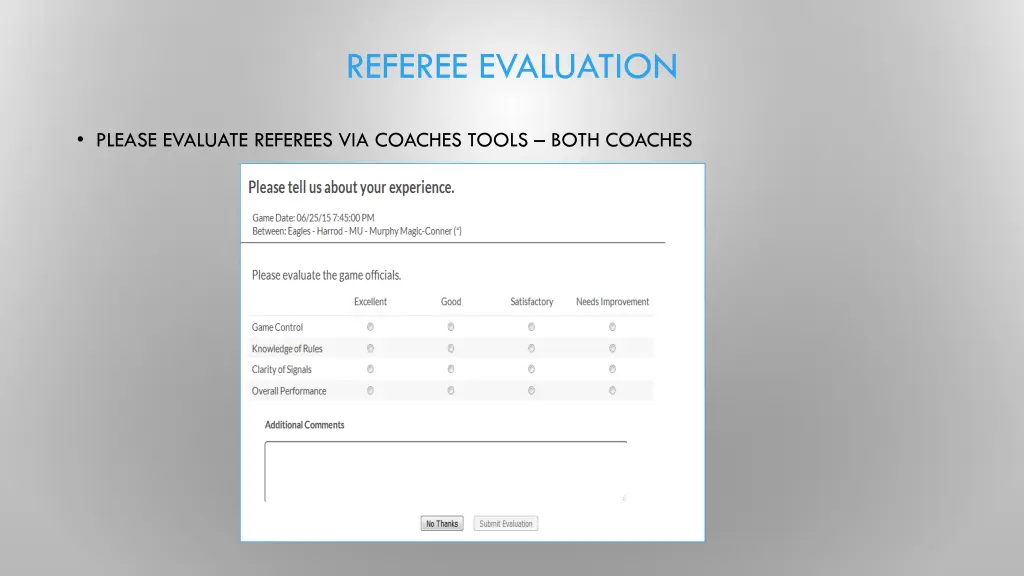 referee evaluation