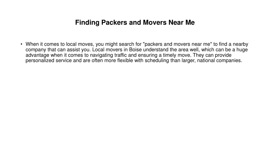 finding packers and movers near me