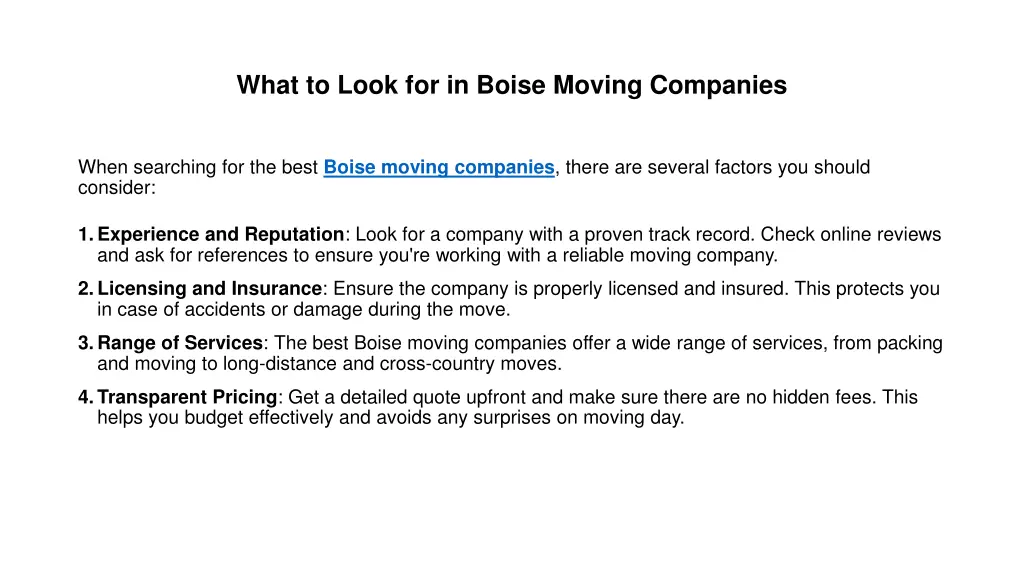 what to look for in boise moving companies